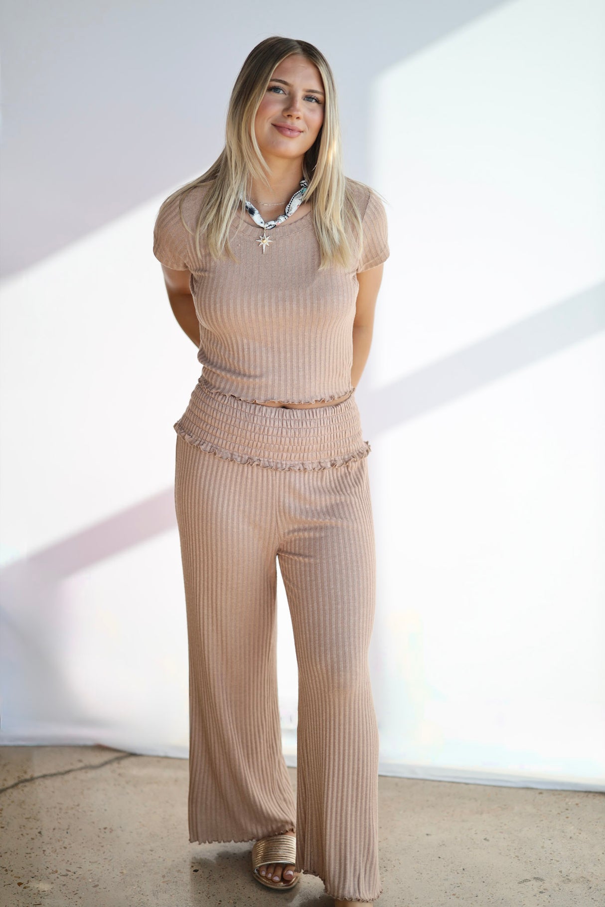 KNIT SMOCK PANT