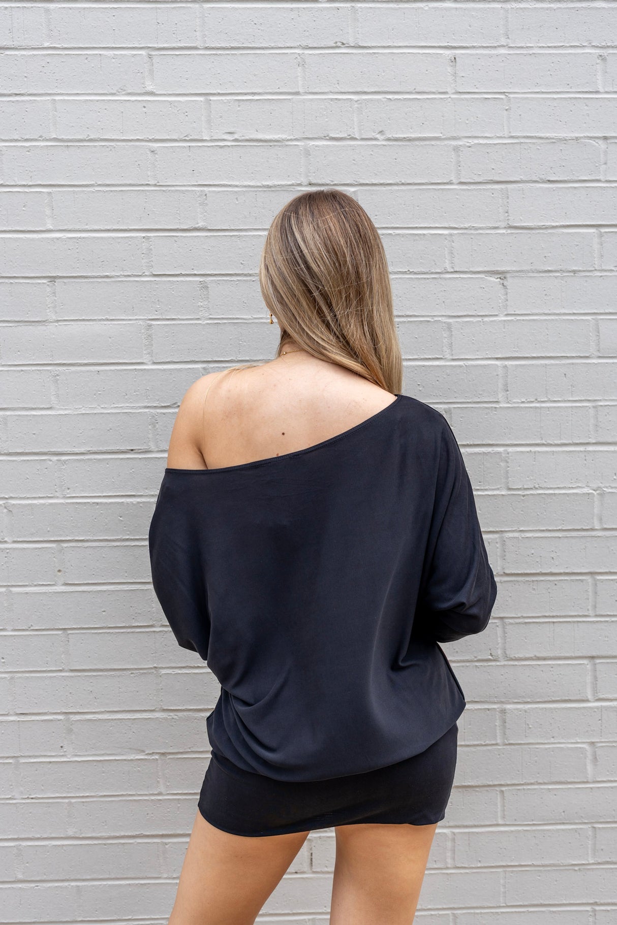Off Shoulder Slouch Mini Dress