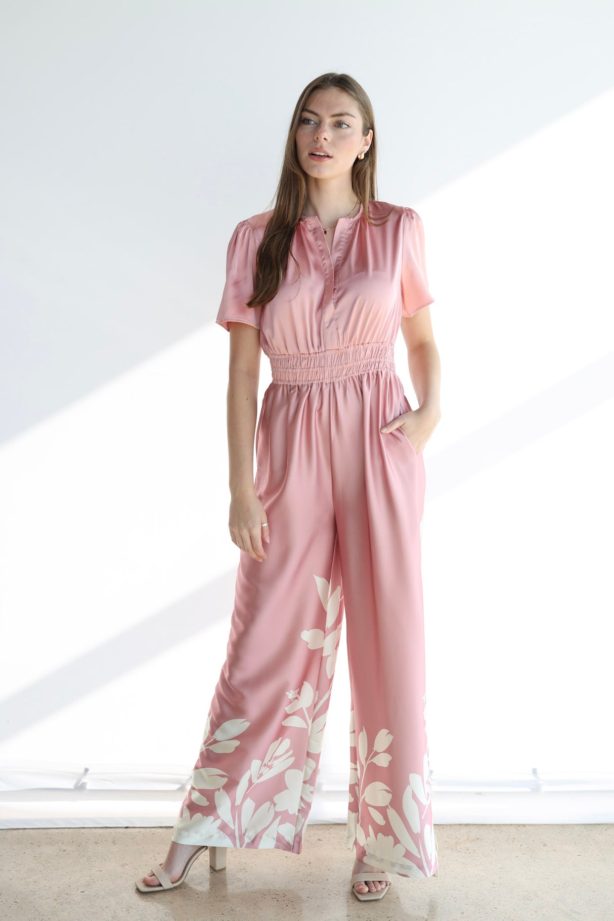 TRINA TROPICS LEAF JUMPSUIT