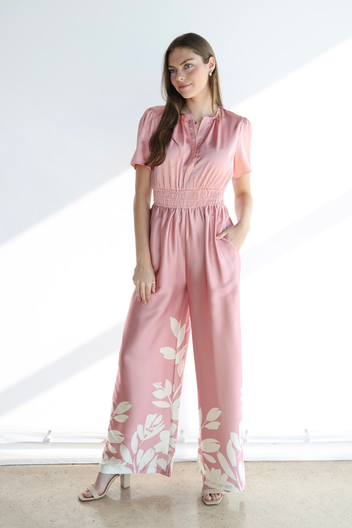 TRINA TROPICS LEAF JUMPSUIT