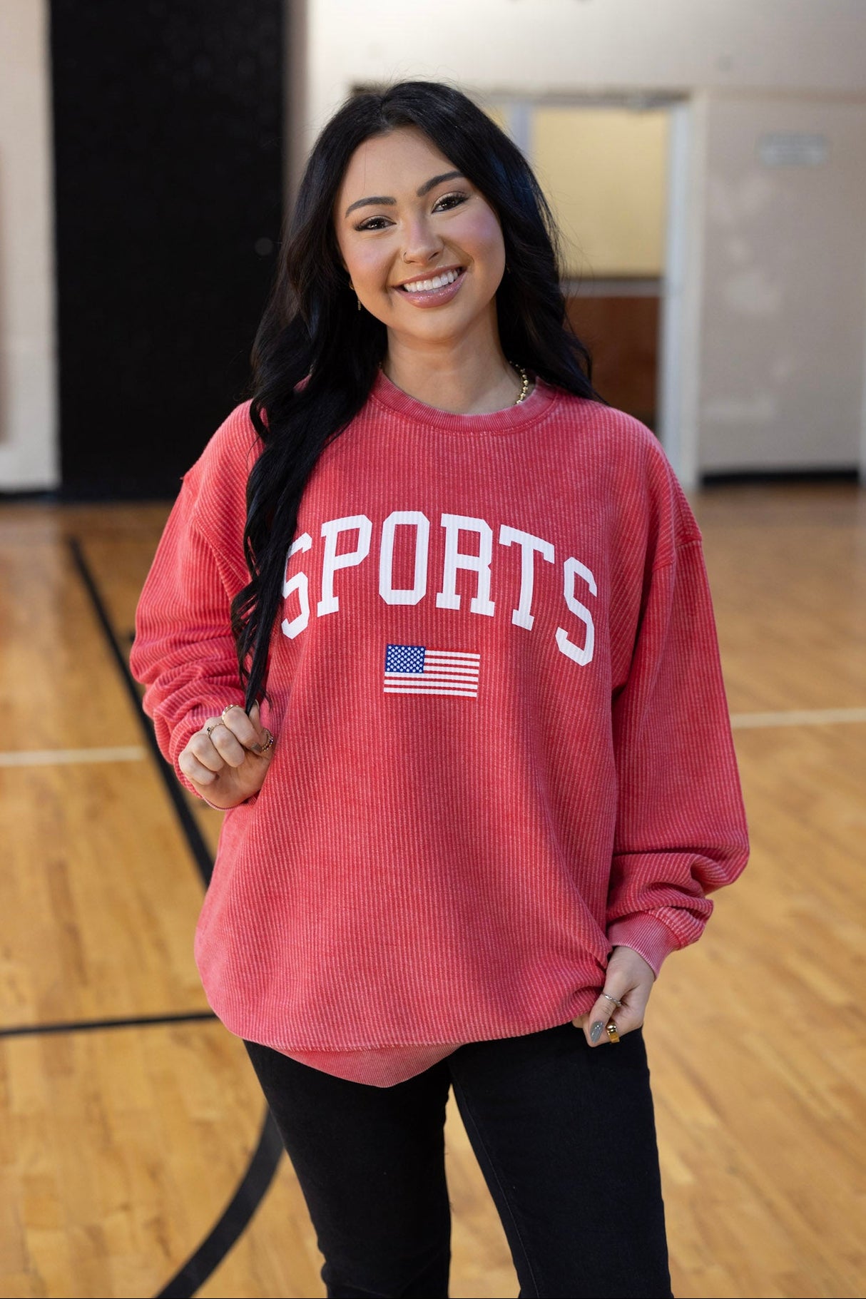 Sports Flag Corded Sweatshirt