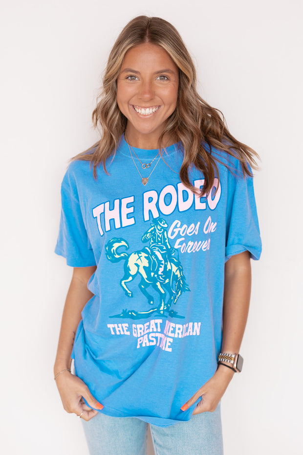 RODEO GOES ON FOREVER TEE