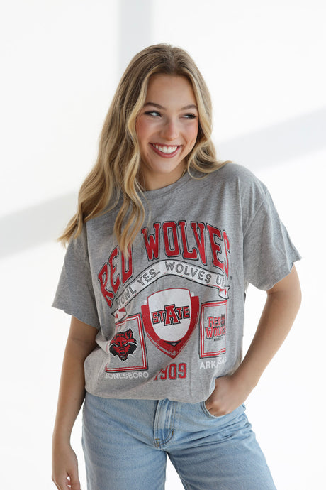 GREY ASU PREP PATCH TEE