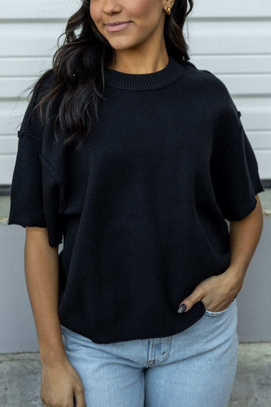 Raw Edge Sweater (Multiple Colors)