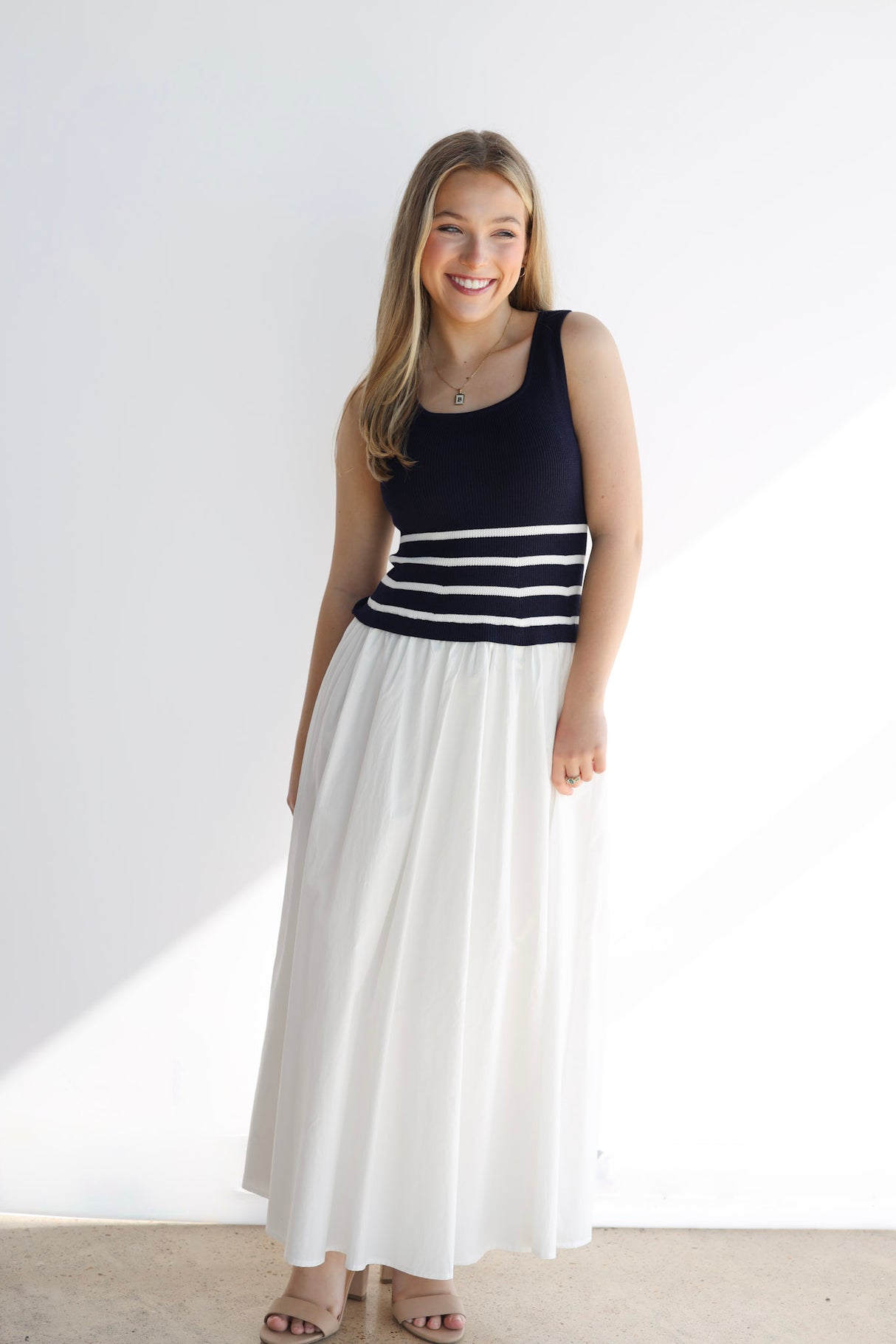 LENNOX STRIPE MIDI DRESS
