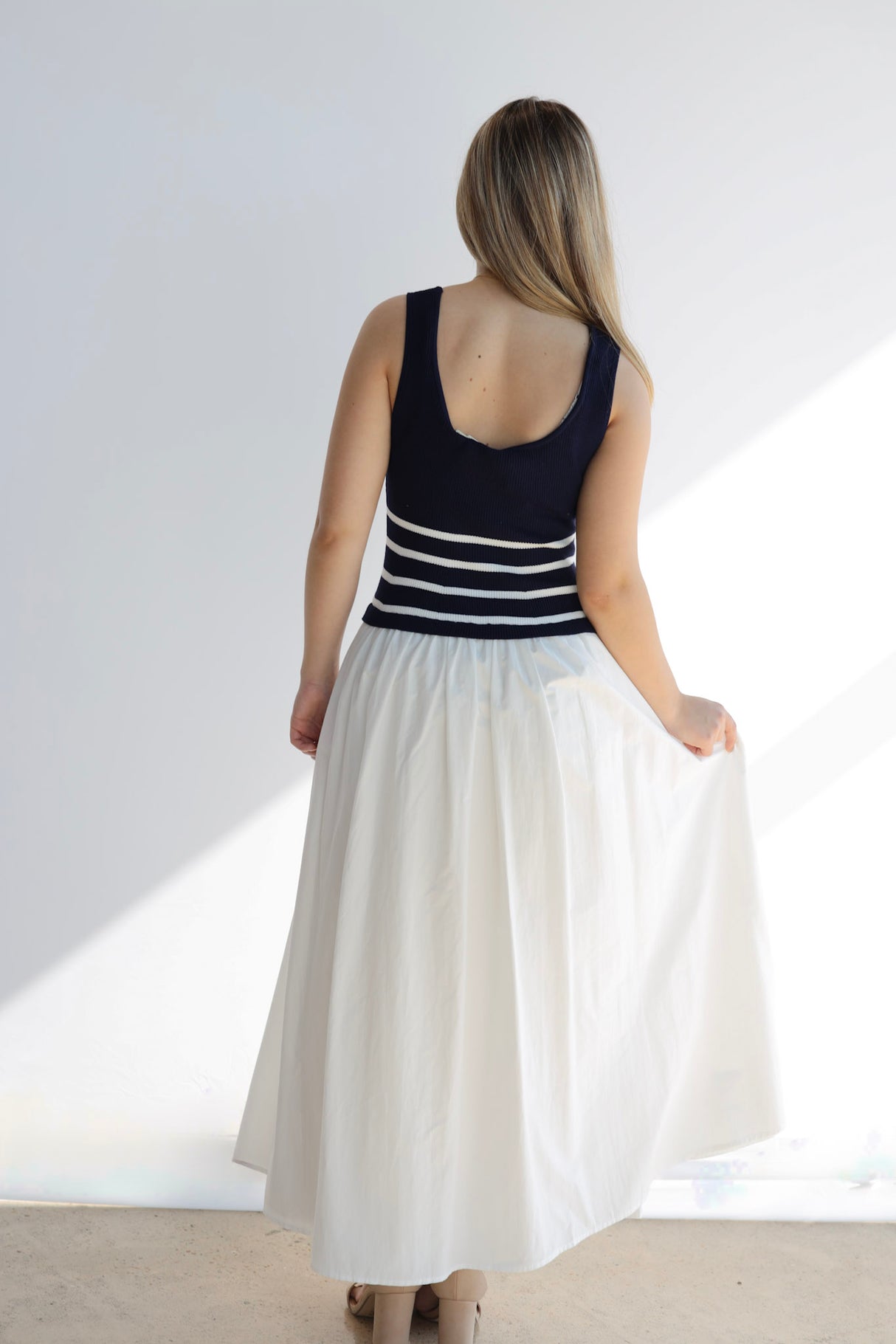 LENNOX STRIPE MIDI DRESS