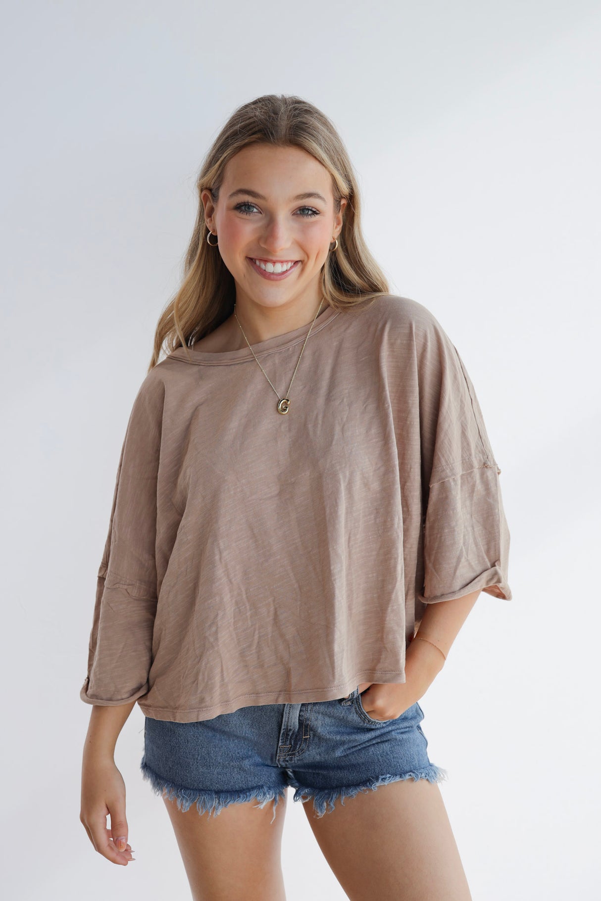 Drop Shoulder Basic Tee (Multiple Colors)
