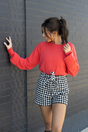 TIED UP HOUNDSTOOTH SHORTS