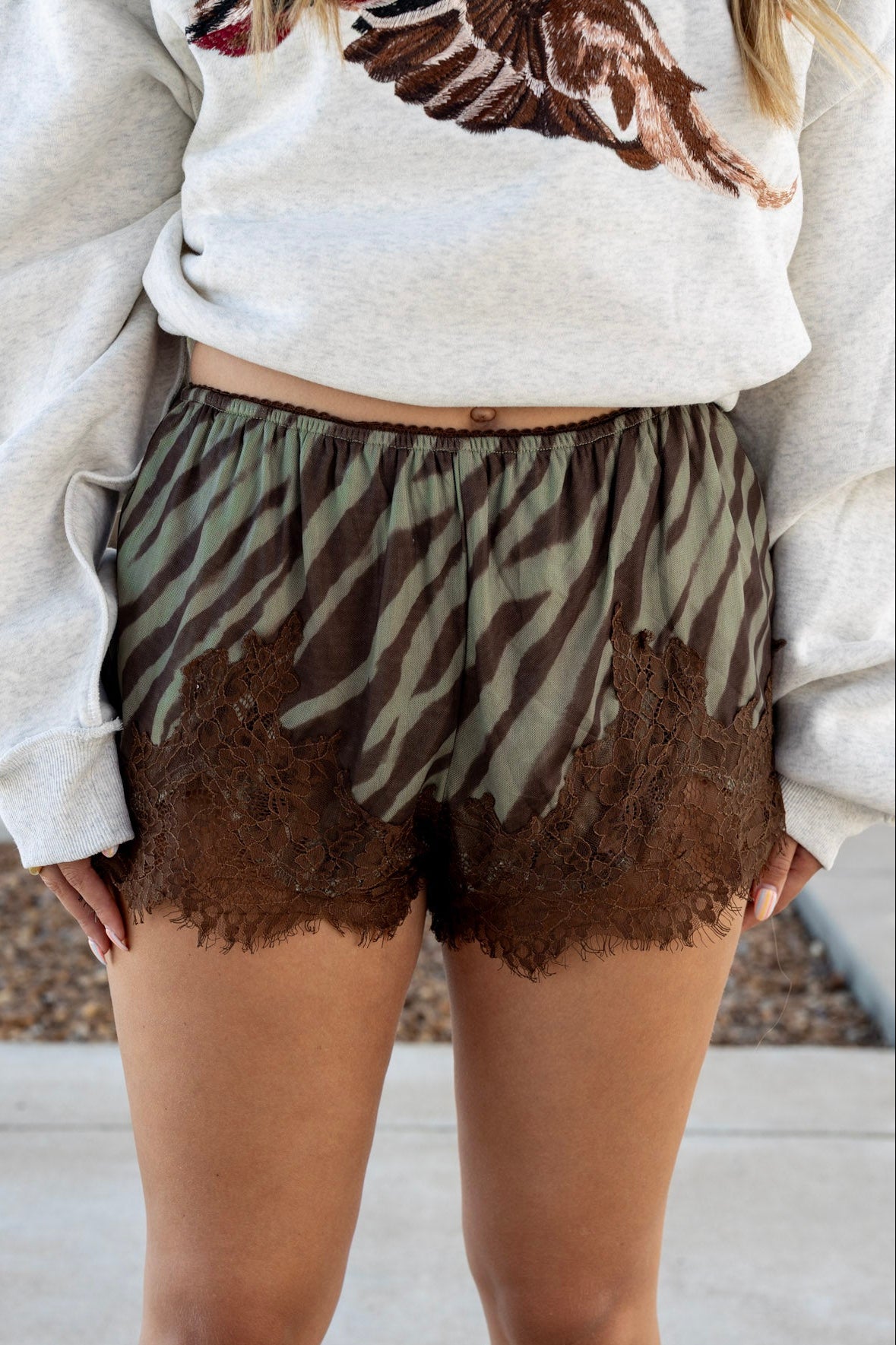 Zebra Lace Short