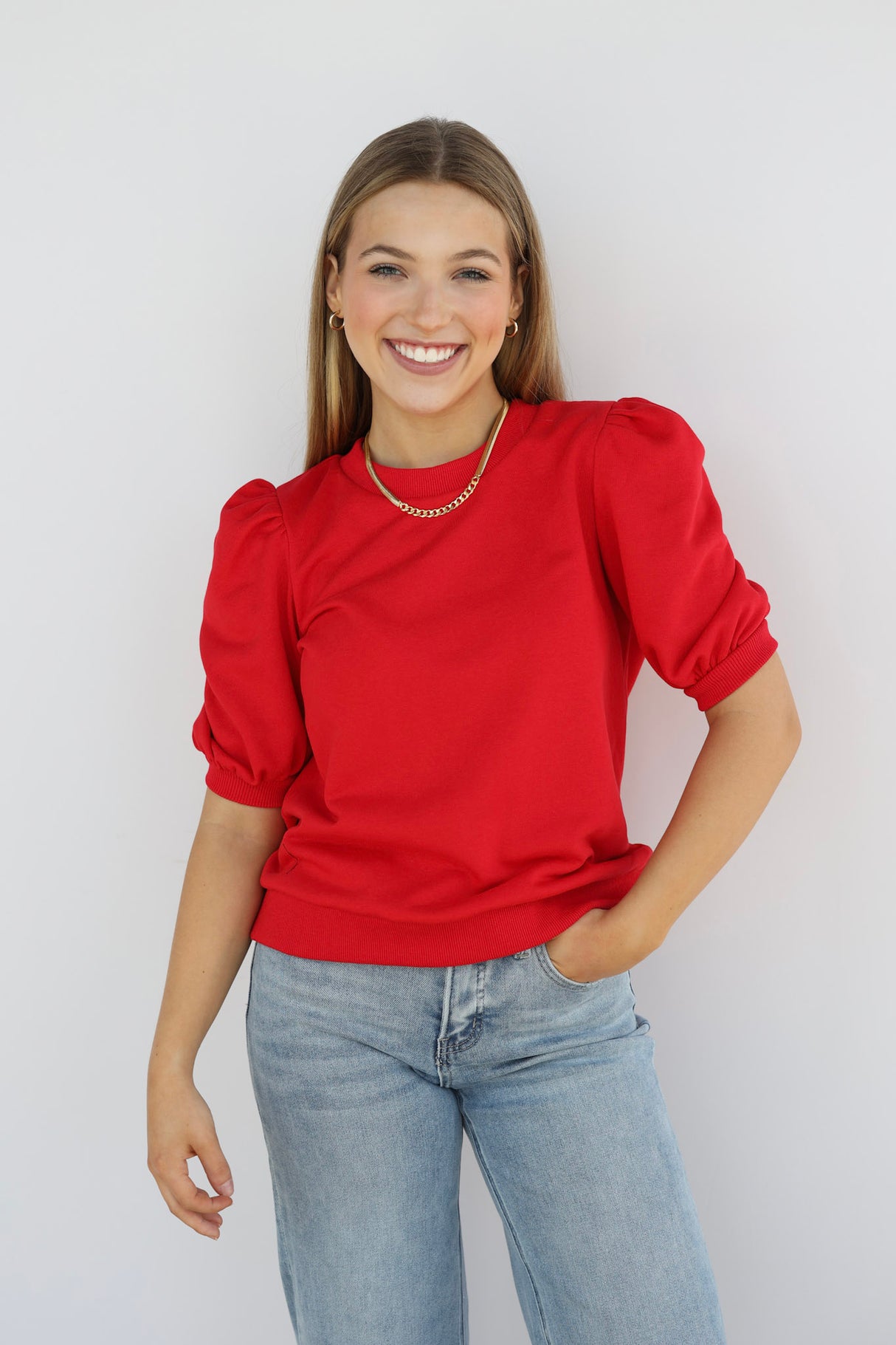 BRENNA PUFF SLEEVE SWEATER