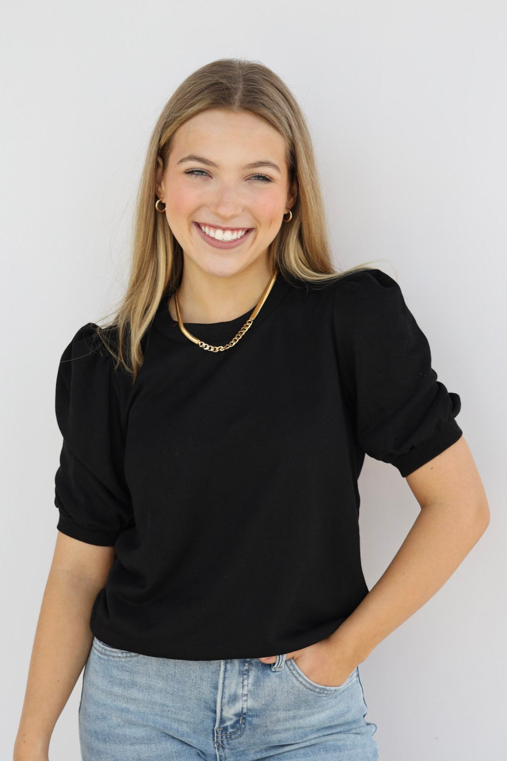 BRENNA PUFF SLEEVE SWEATER