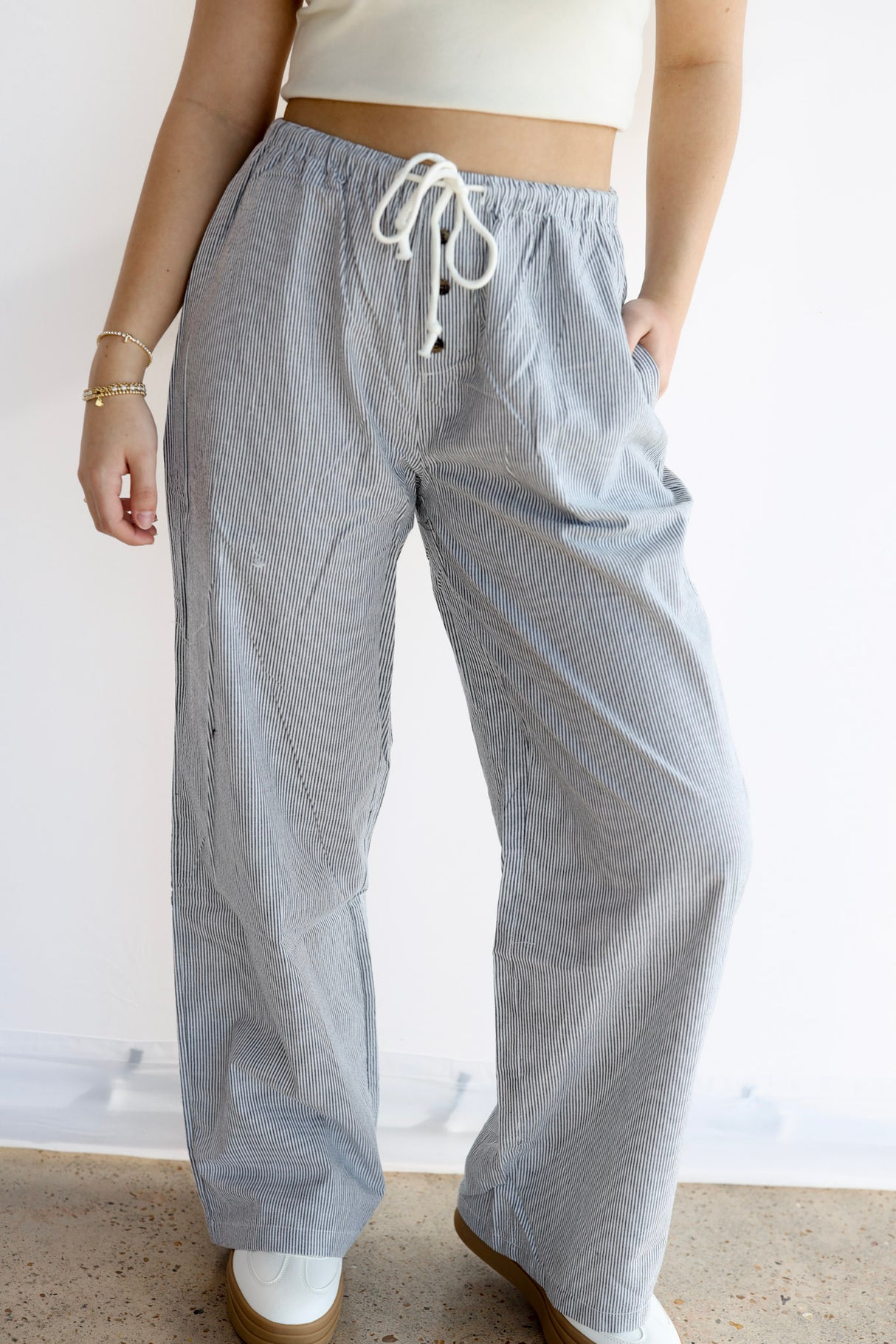 Pinstripe Boxer Pants (Multiple Colors)