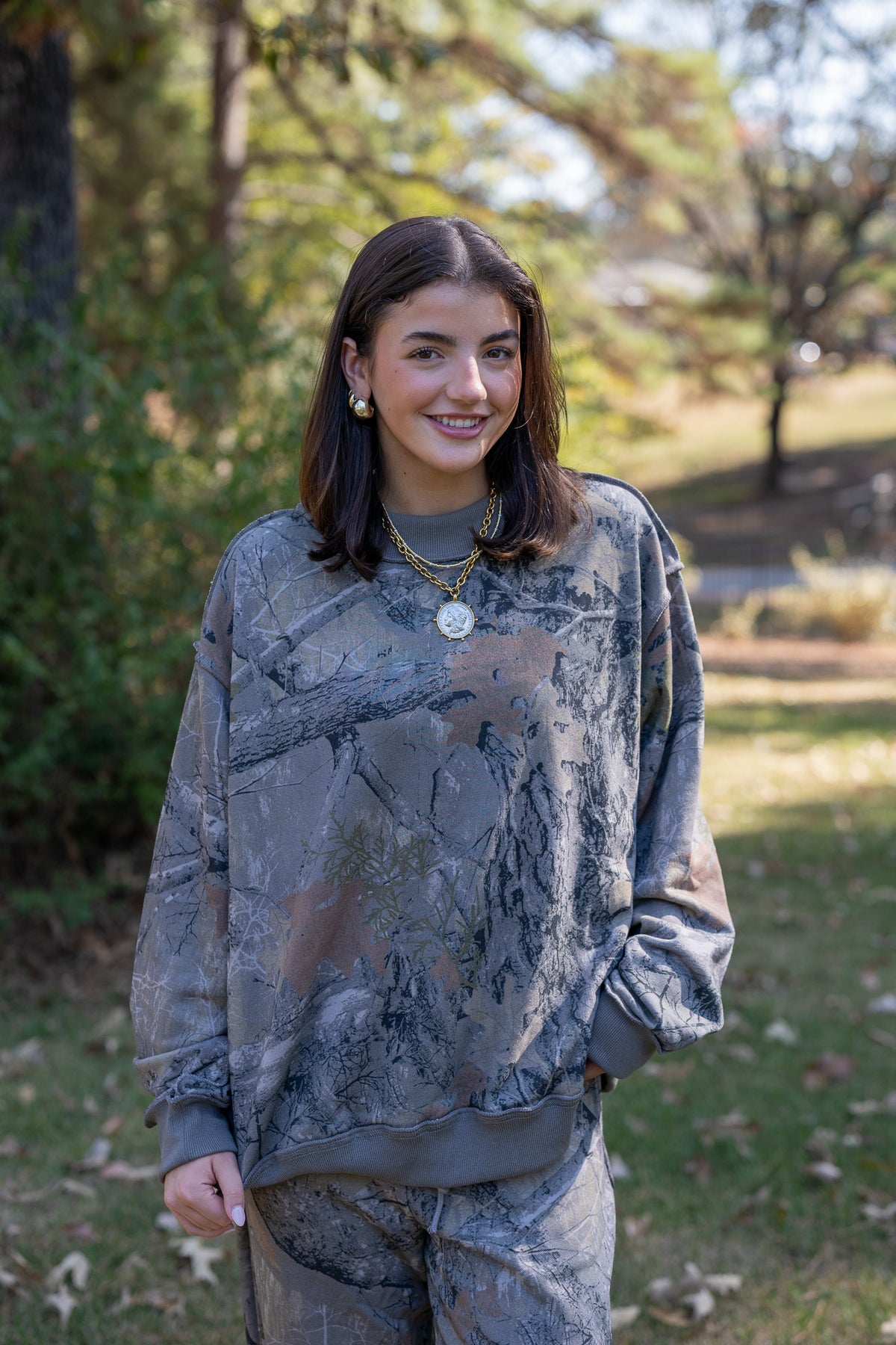 Real Tree Camo Mock Neck Sweatshirt