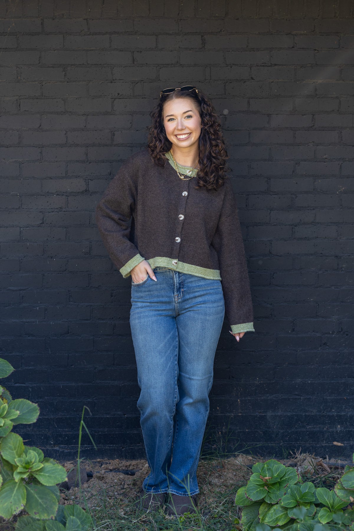 Cora Contrast Hem Cardigan