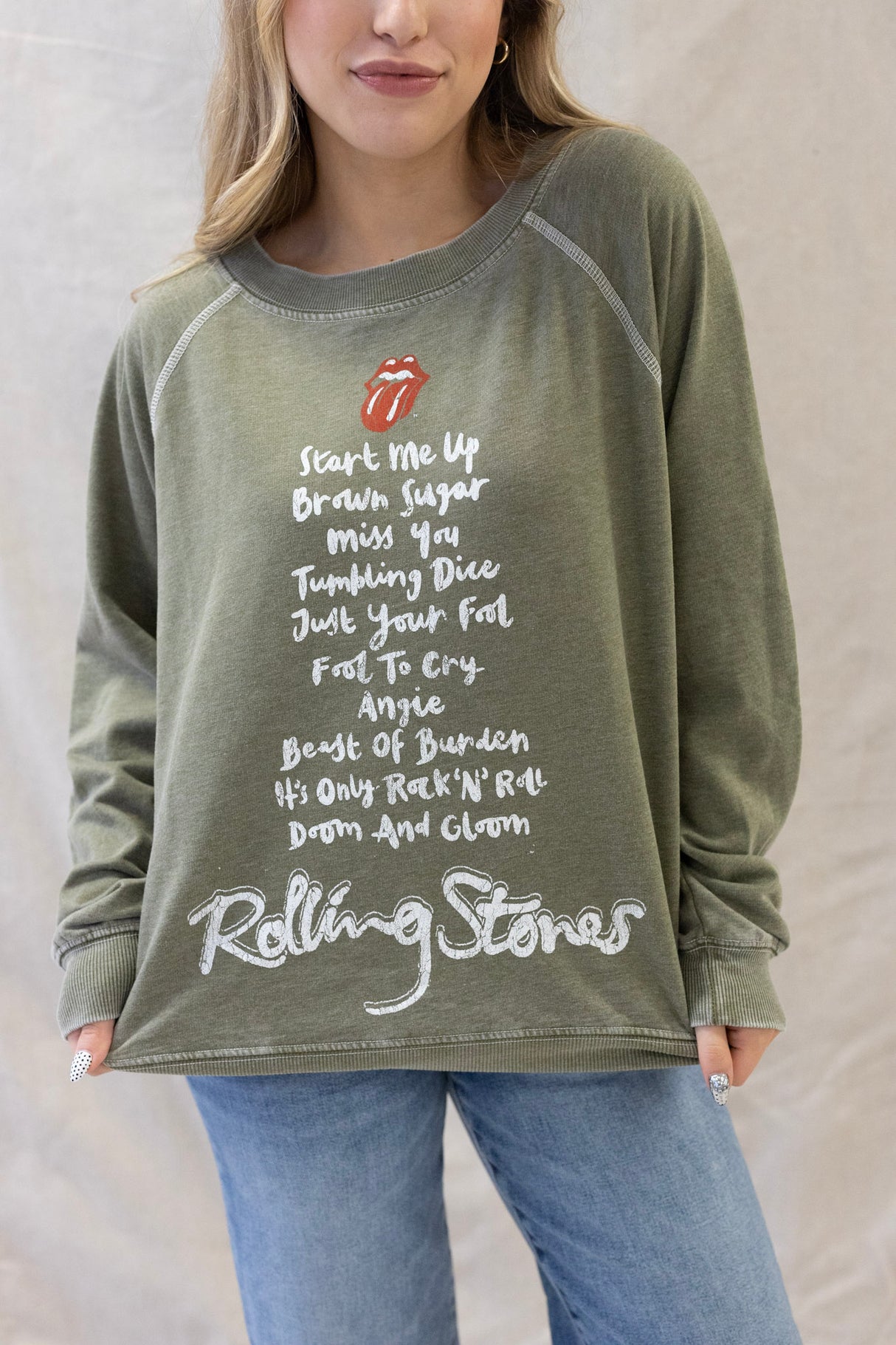 ROLLING STONES LYRIC SWEATSHIRT