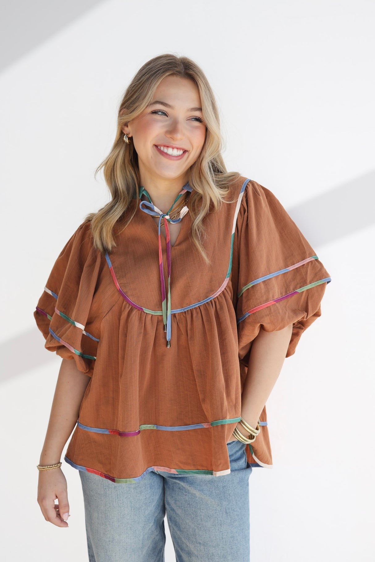 Multi Border Mini Top