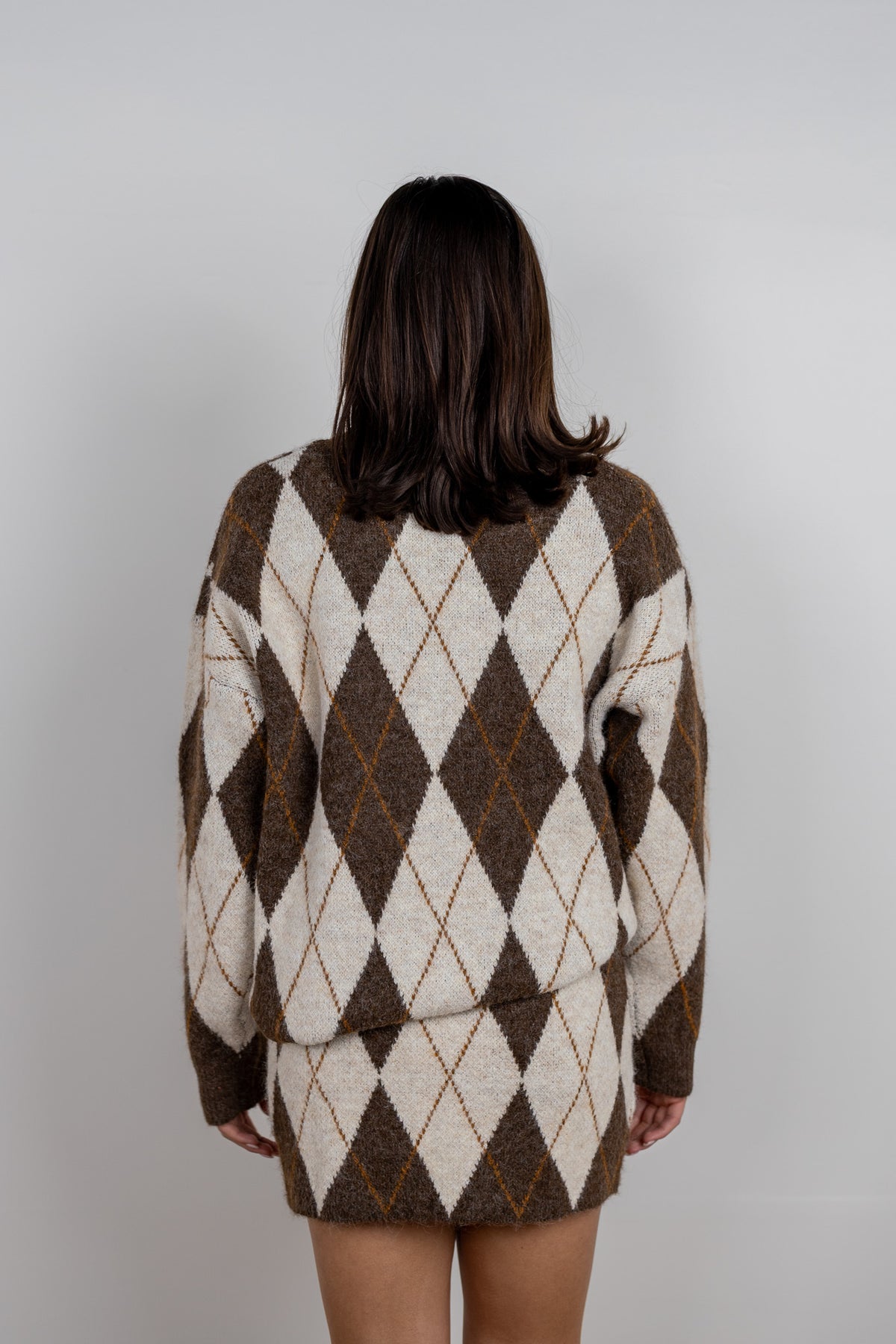 Classic Argyle Knit Sweater
