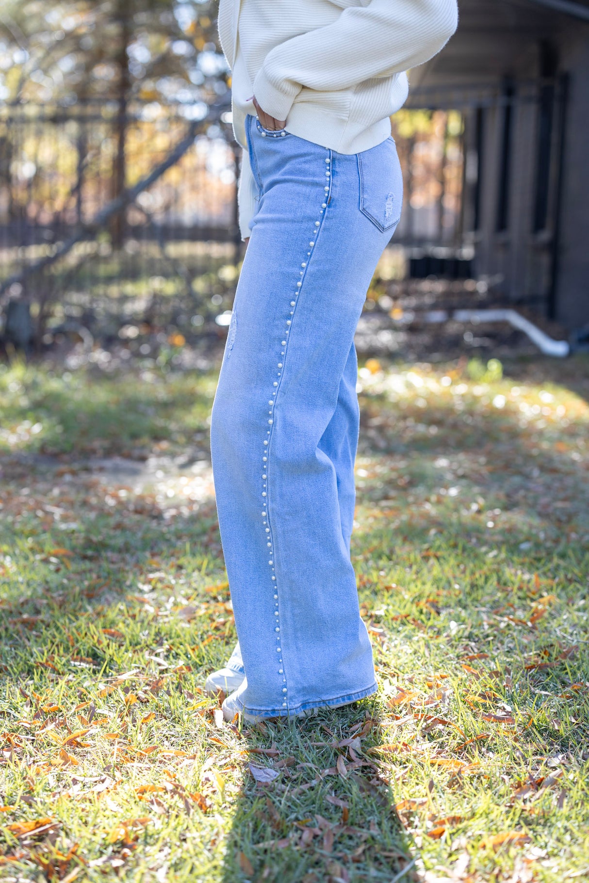 PEARL HR WIDE LEG JEAN