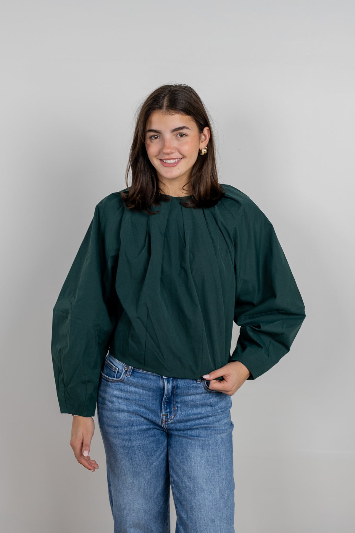 Balloon Poplin Shirt