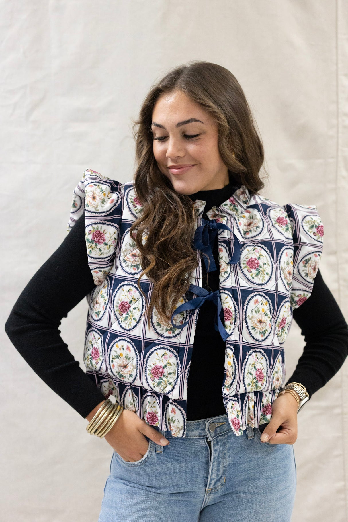 PUFF FLORAL VEST