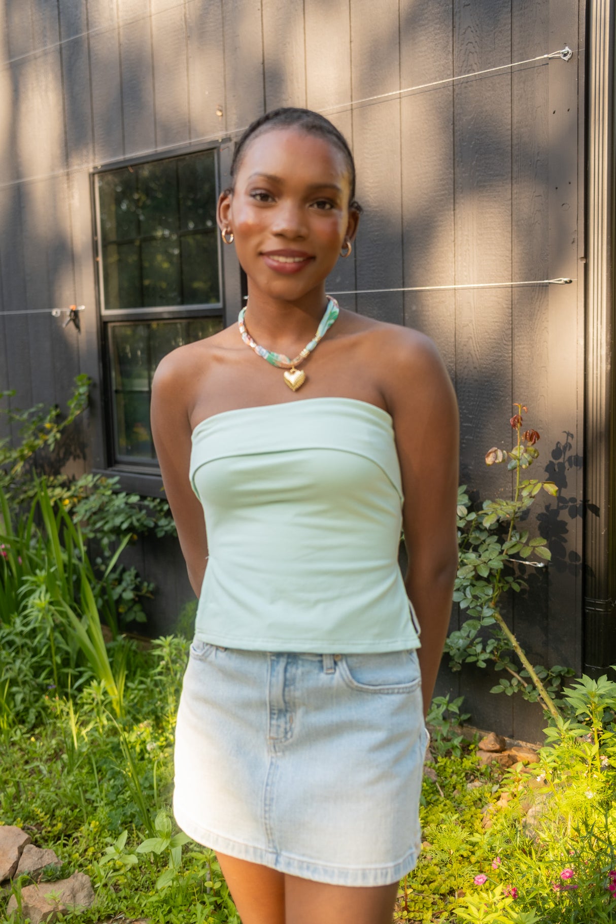 Strapless Folded Tube Top