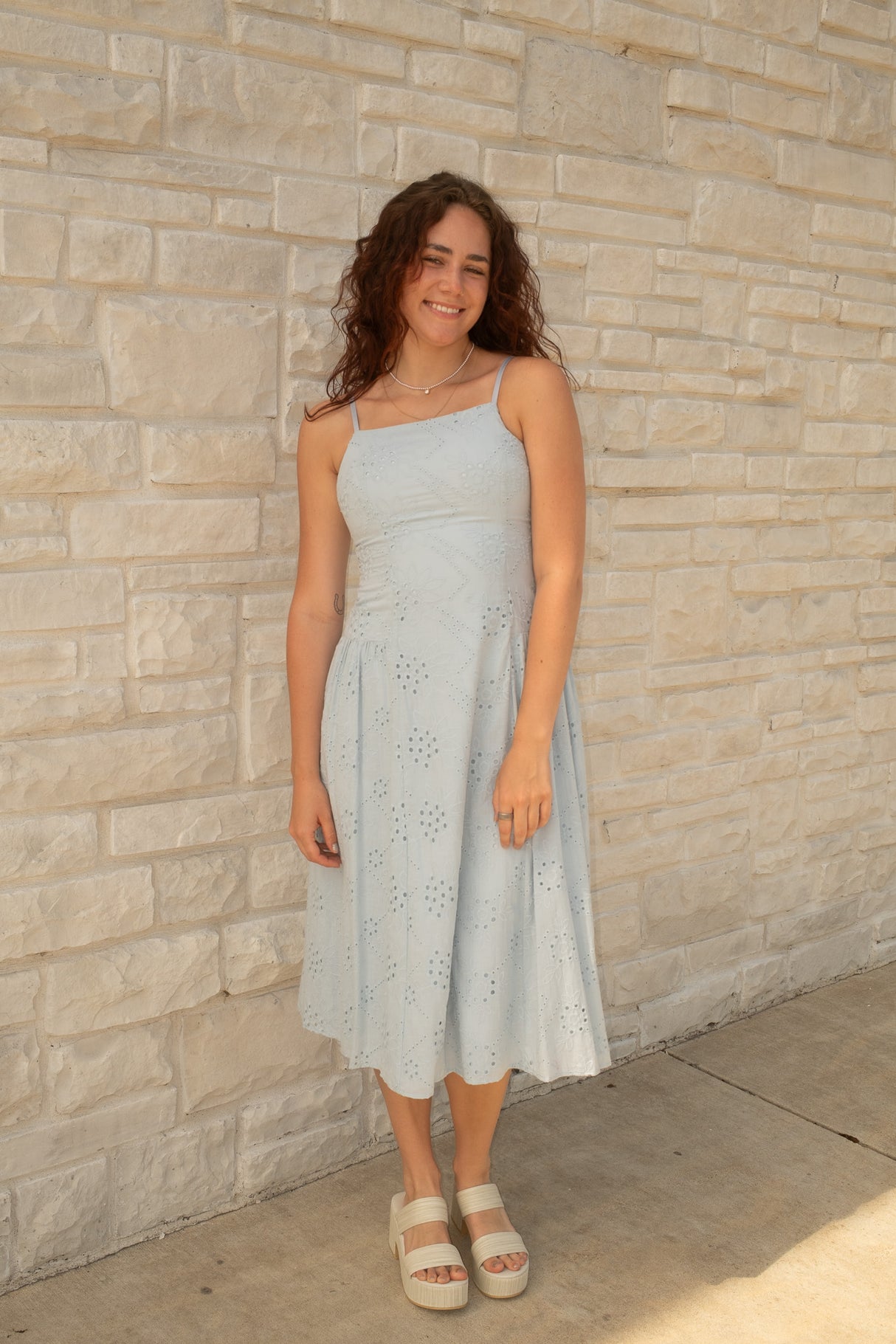 Eyelet Flowy Dress