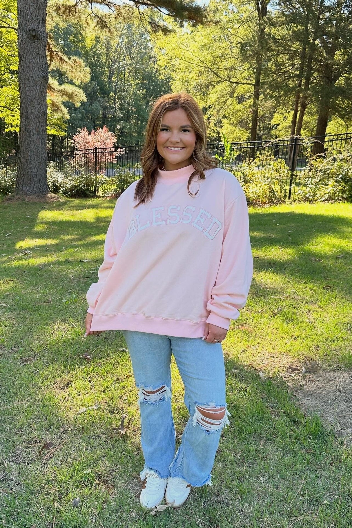 BLESSED MOCK NECK SWEATSHIRT