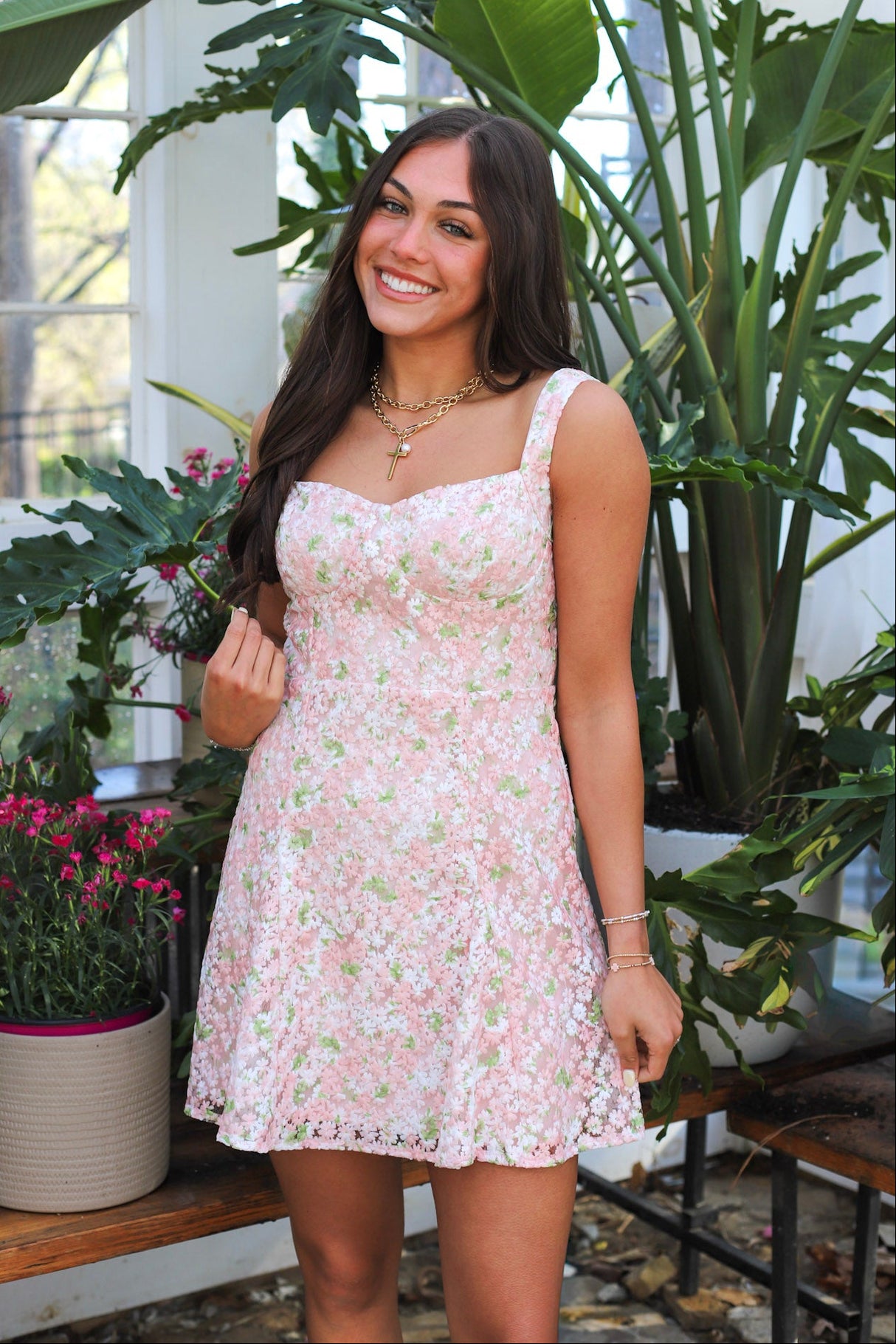 Sweet Heart Neckline Fit And Flare Lace Mini Dress
