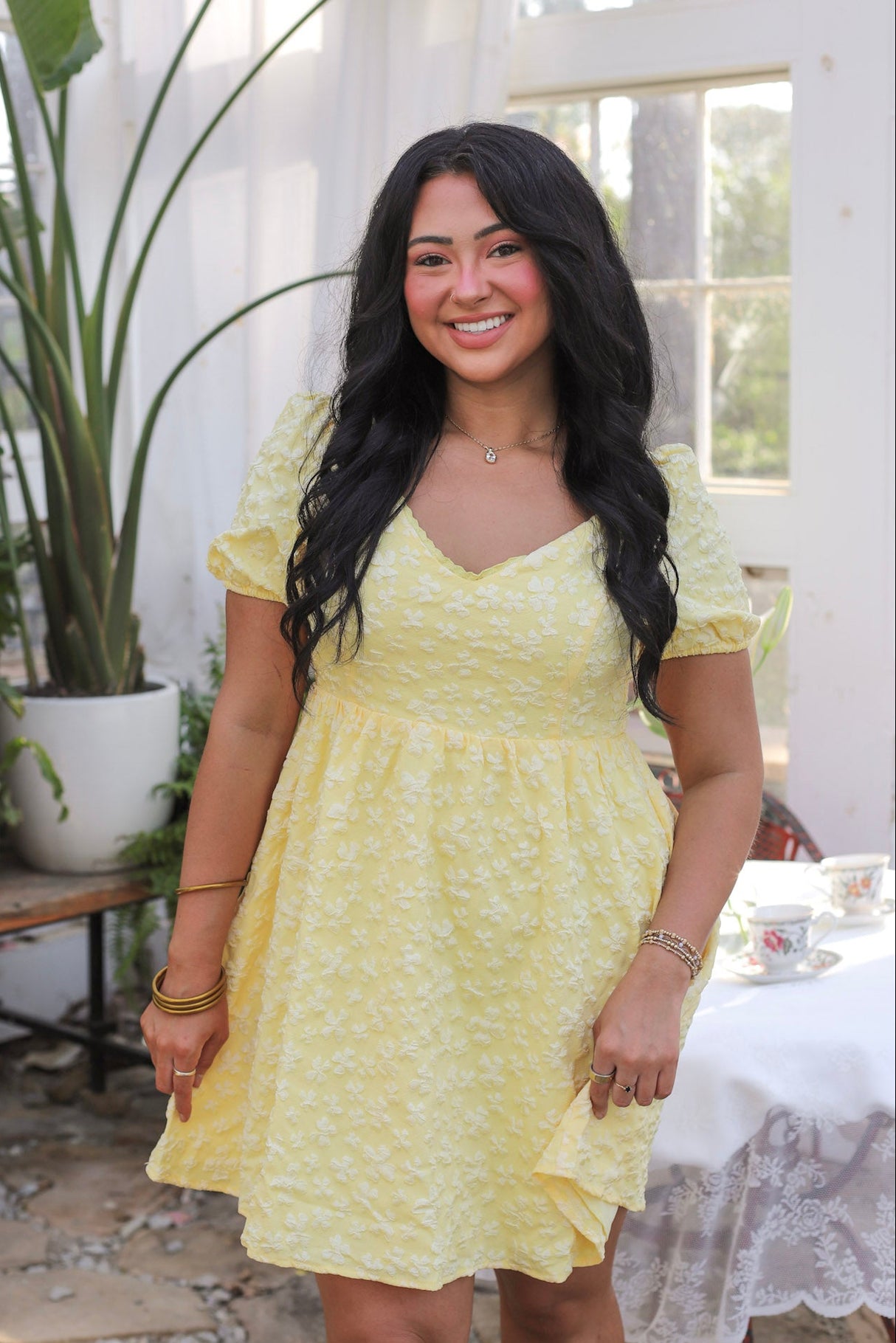 Yellow A-Line Mini Dress