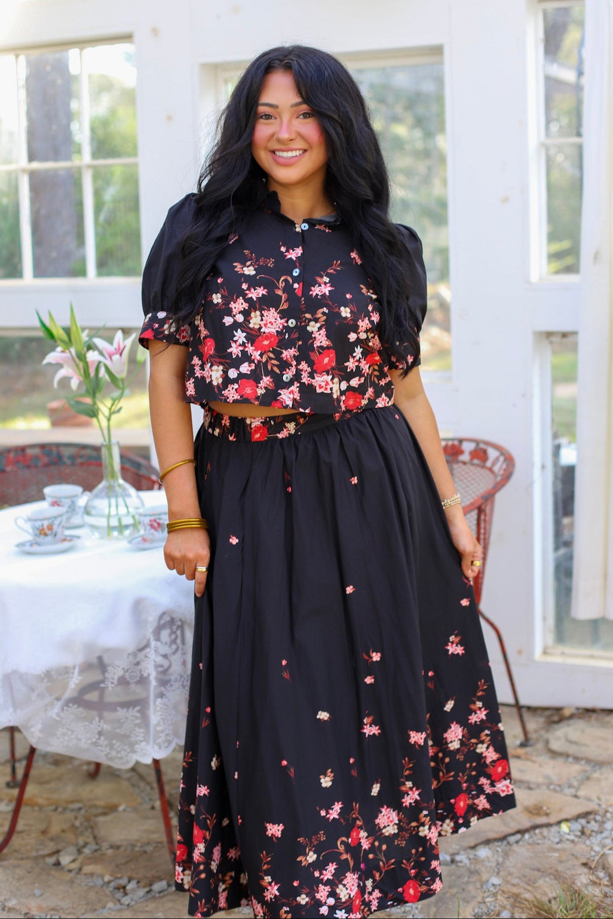 Floral Days Midi Skirt