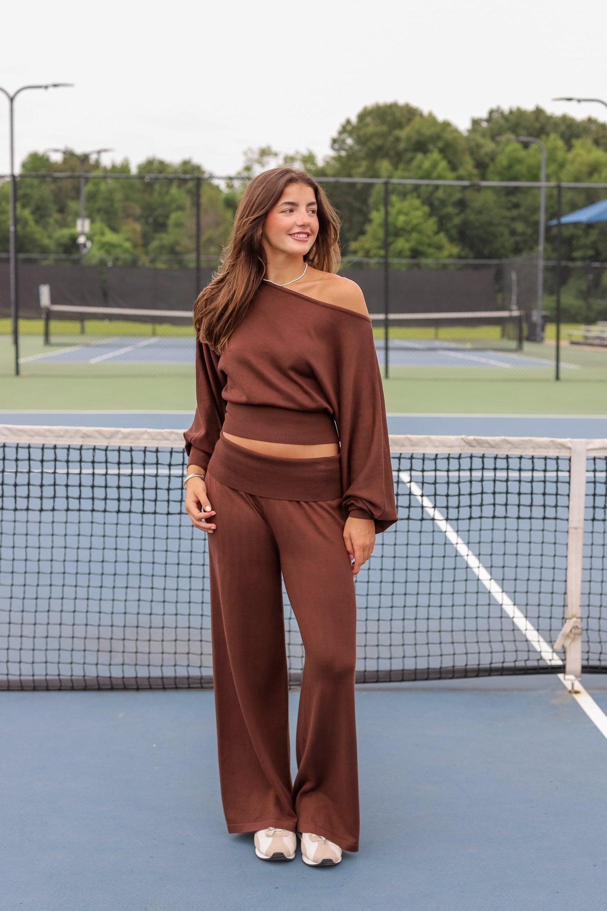 Boat Neck Dolman Sleeve Sweater Top