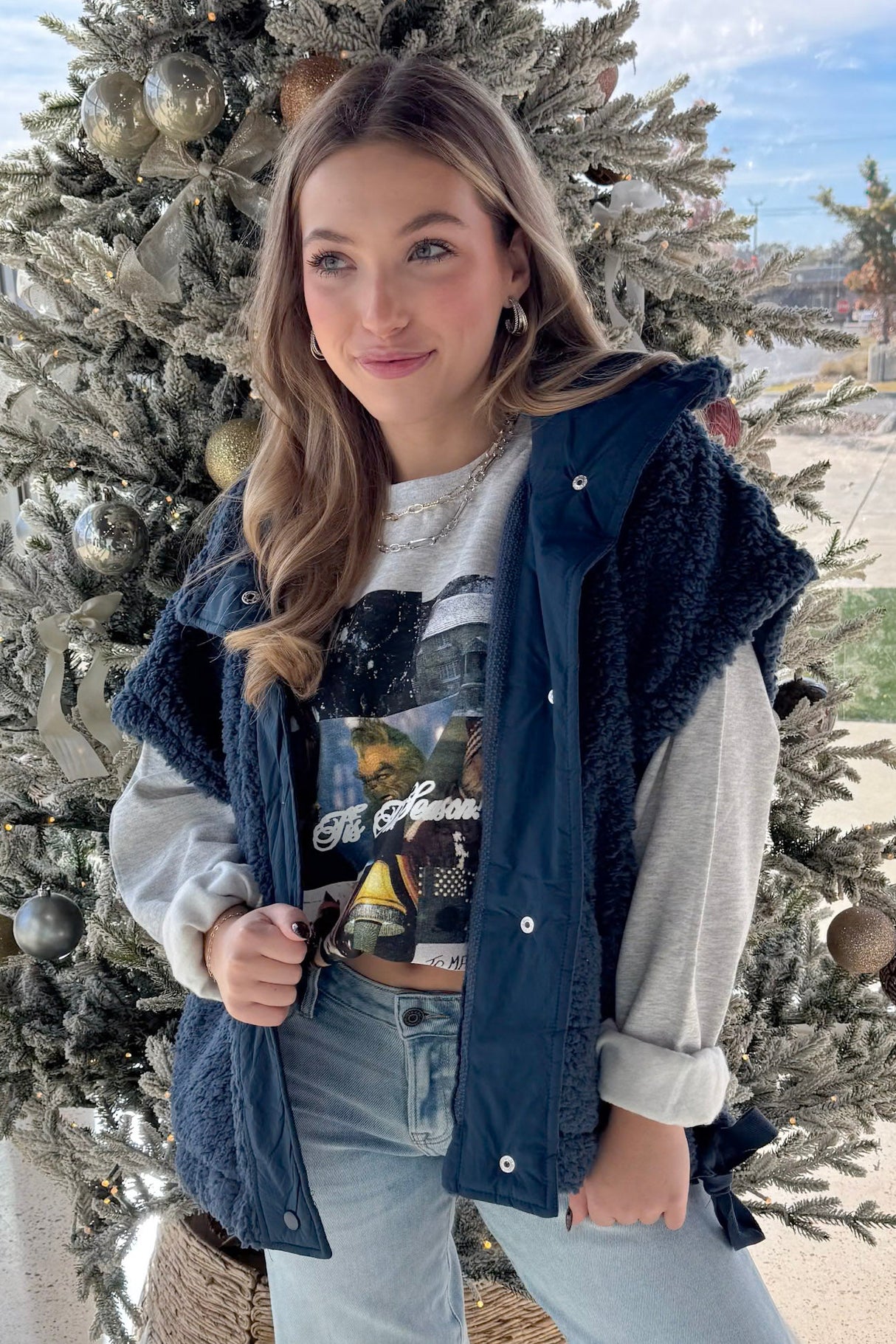 SOFT FUR VEST JACKET