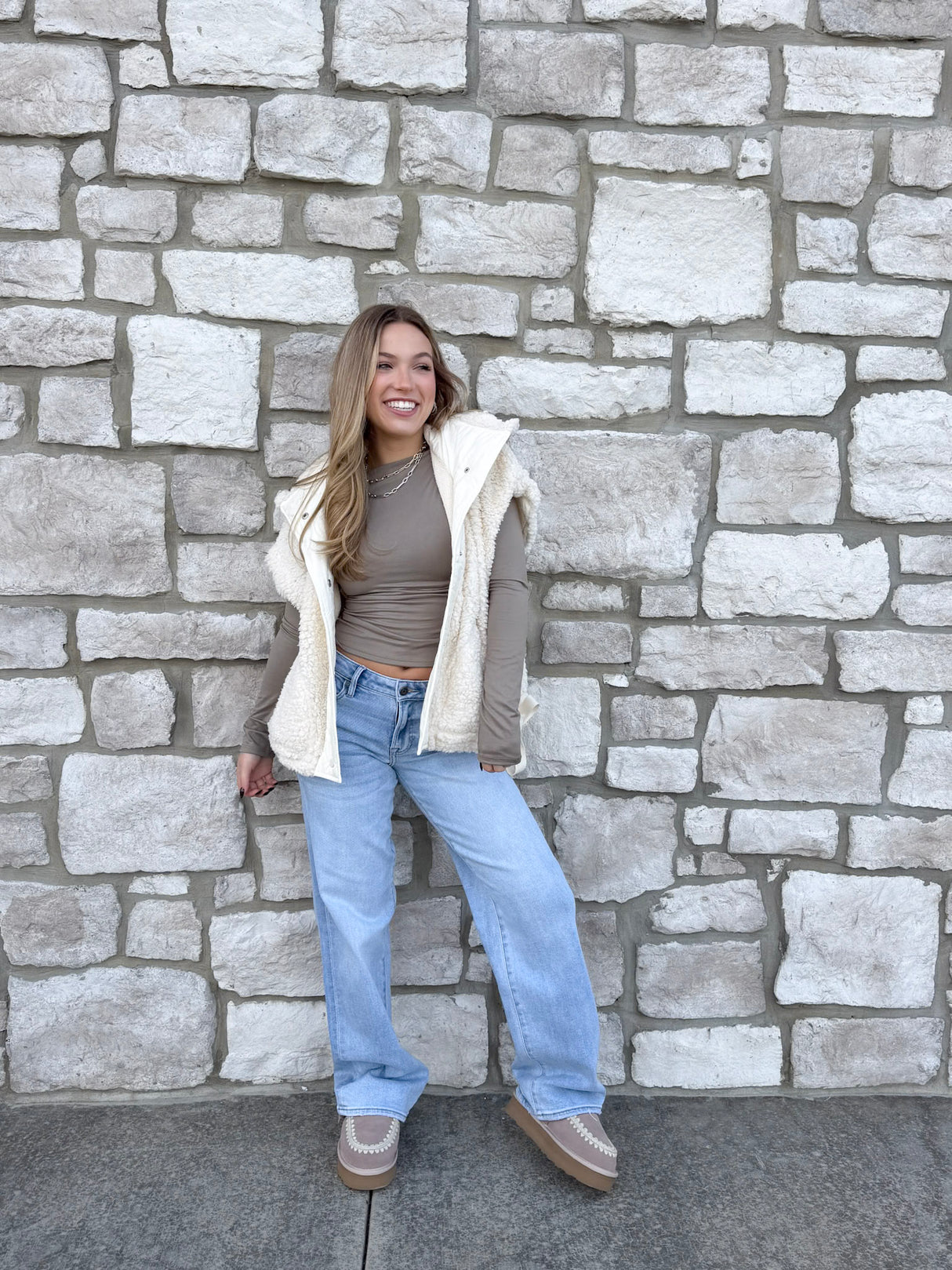 SOFT FUR VEST JACKET