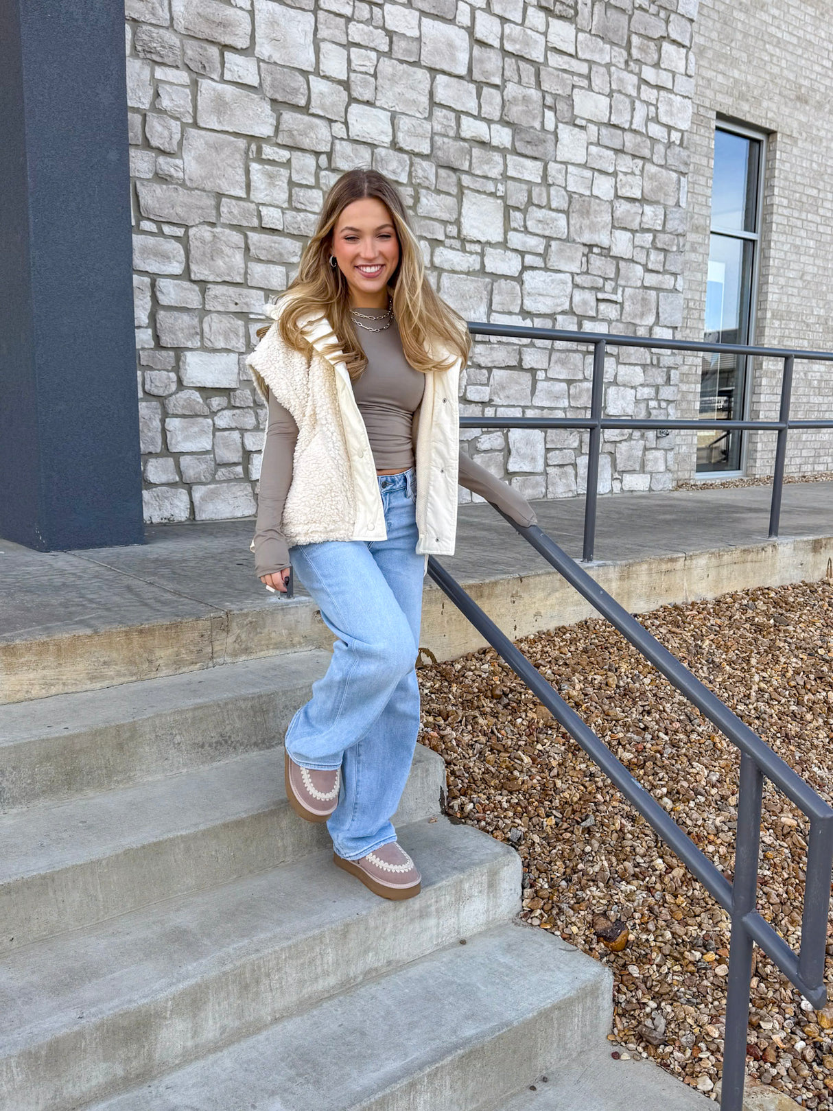SOFT FUR VEST JACKET