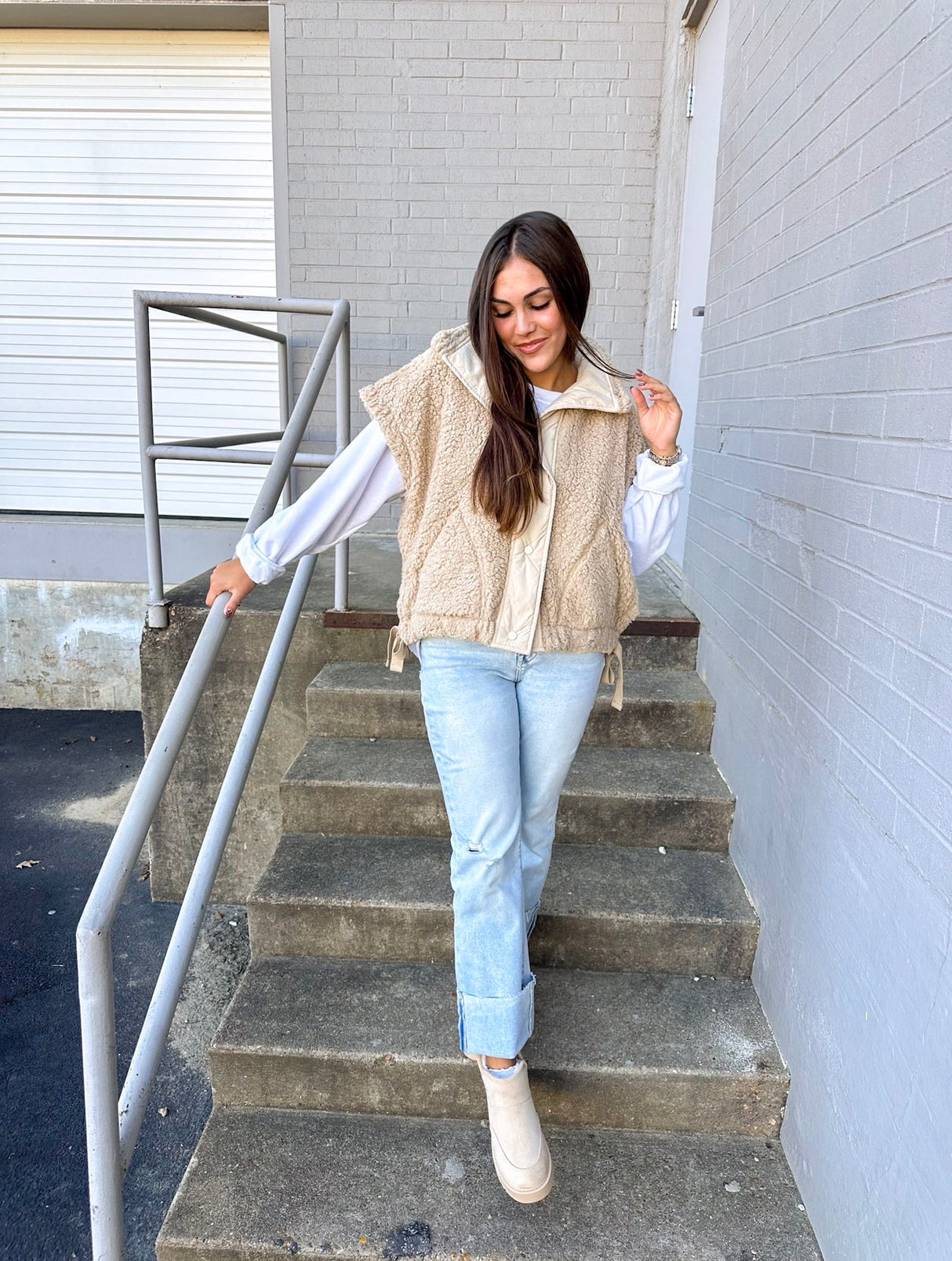 SOFT FUR VEST JACKET