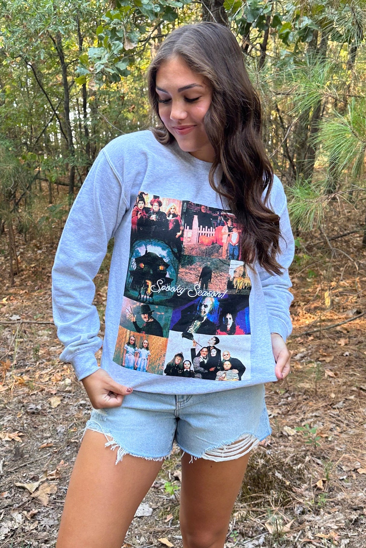 SPOOKY SEASON COLLAGE SWEATSHIRT