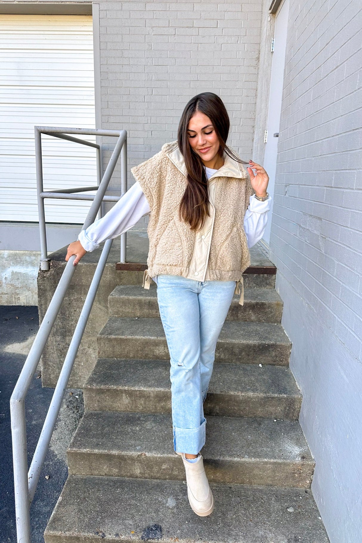 SOFT FUR VEST JACKET