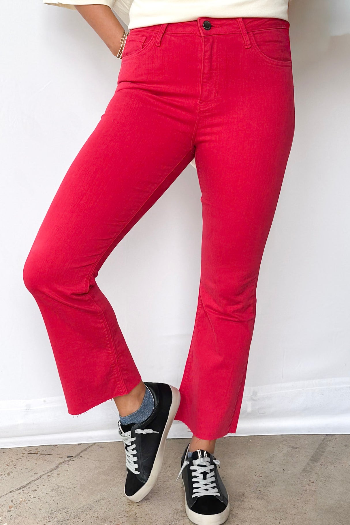 KIMMY HIGH RISE CROP FLARE JEAN