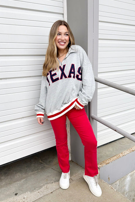 TEXAS STRIPE CUFF SWEATSHIRT