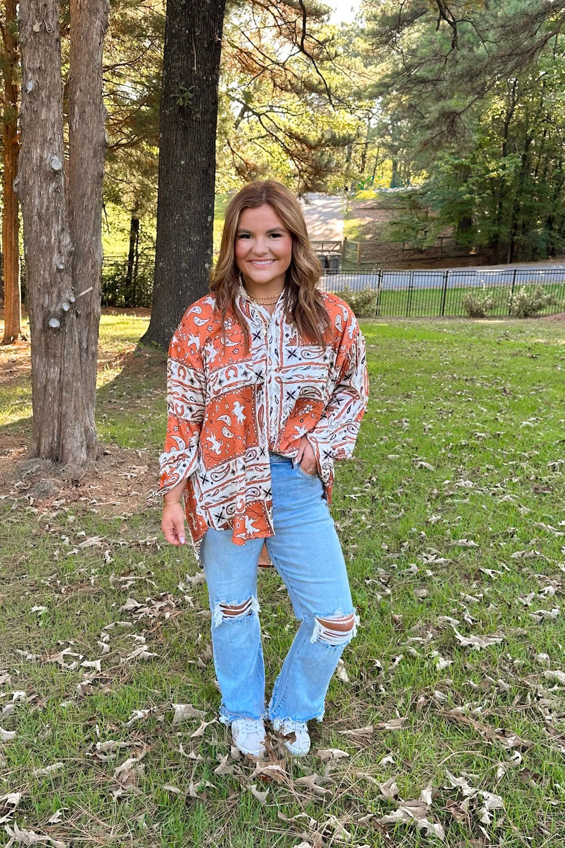 BANDANA BUTTON UP TOP