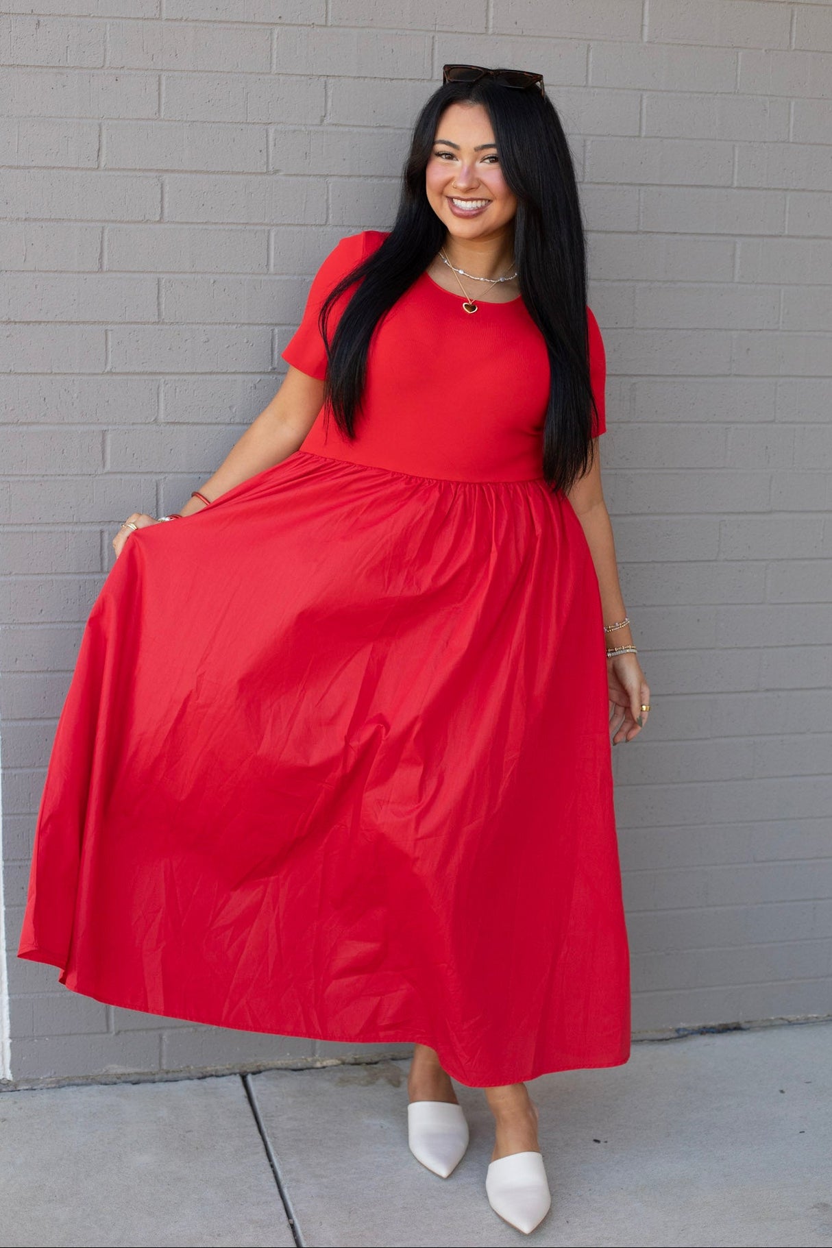 Marina Mixed Maxi Dress