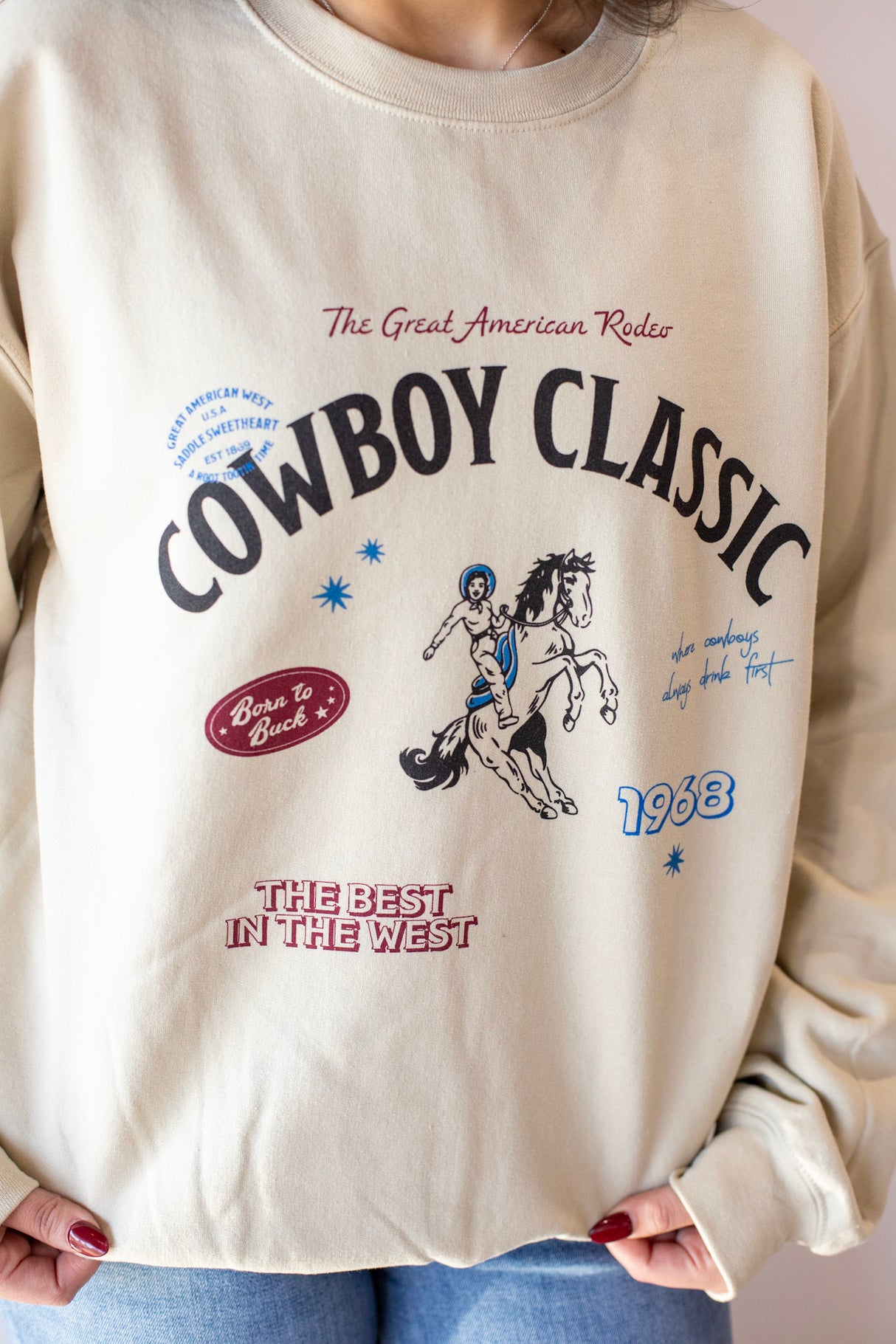 Cowboy Classic Patchwork Sweatshirt