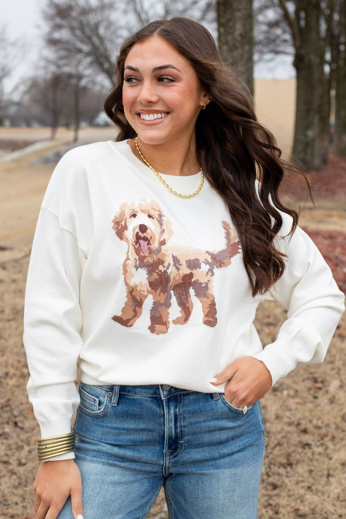 Dog Graphic Sweater