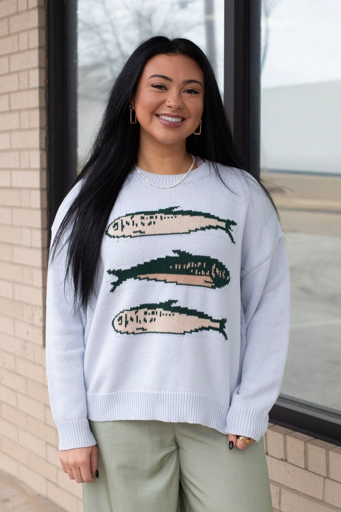 Fish Graphic Sweater