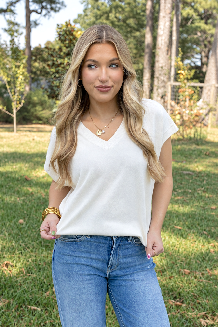 V-Neck Sleeveless Pullover