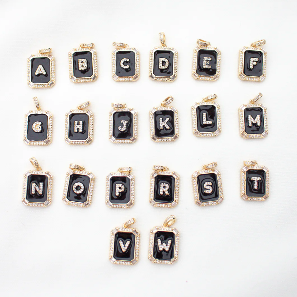 INITIAL TILE NECKLACE