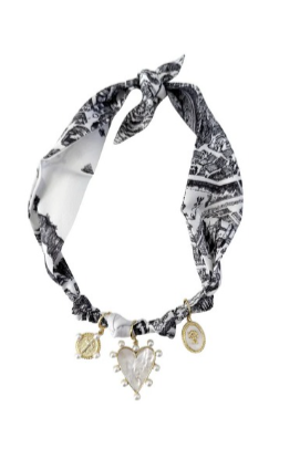 PARIS MULTI CHARM SCARF NECKLACE