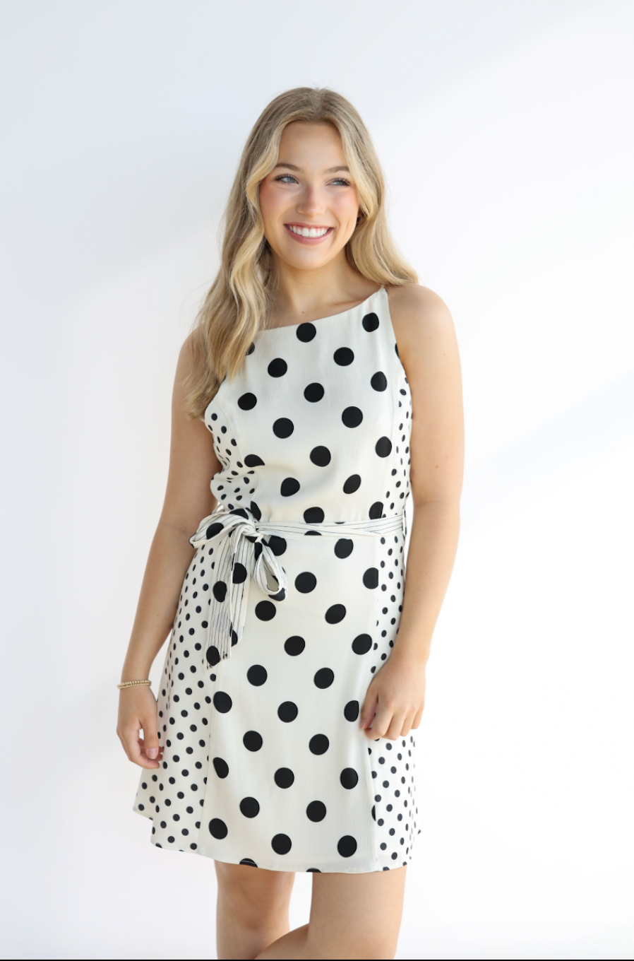 LELOU DOT TIE DRESS