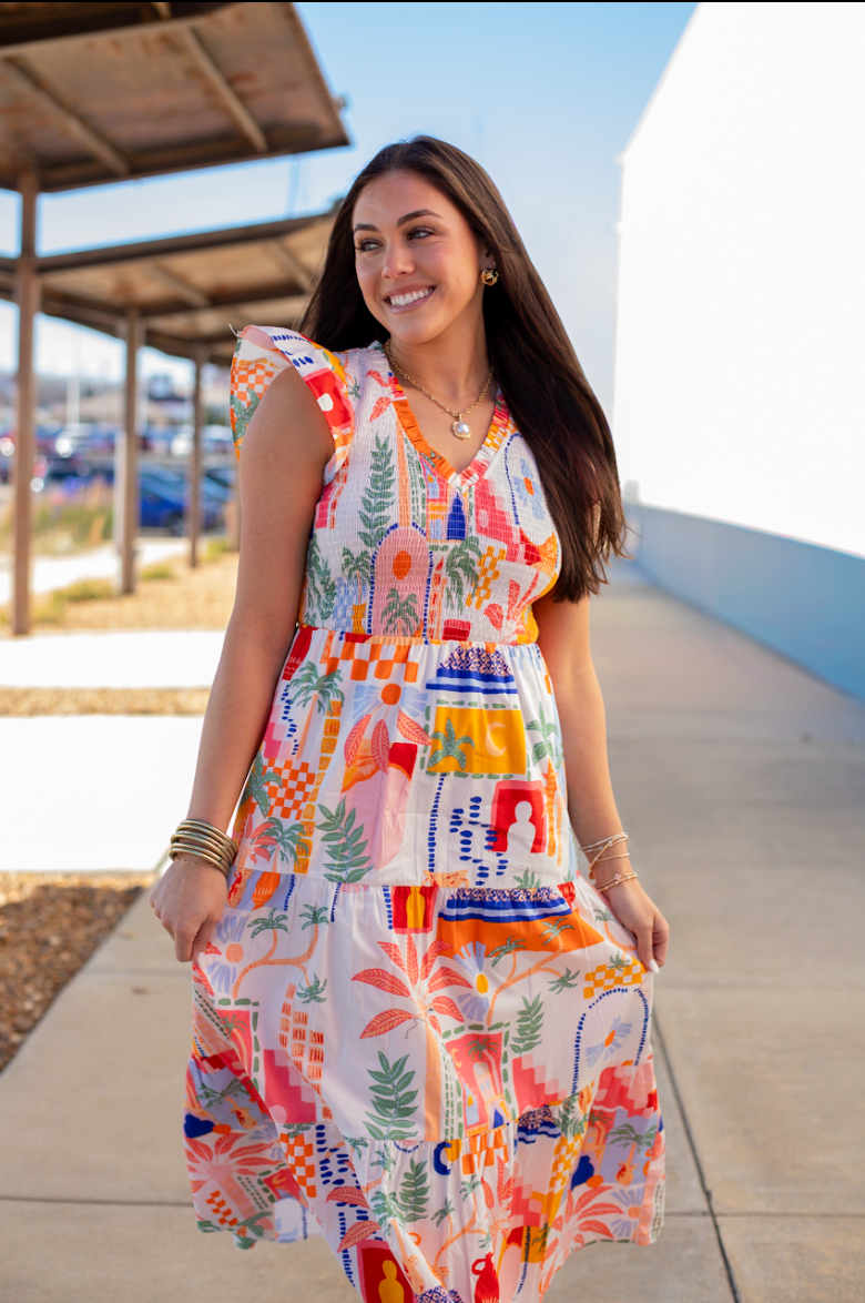 Petrolia Sunfire Midi Dress