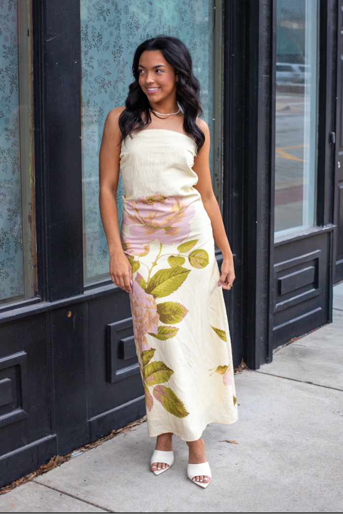 Finley Floral Strapless Maxi
